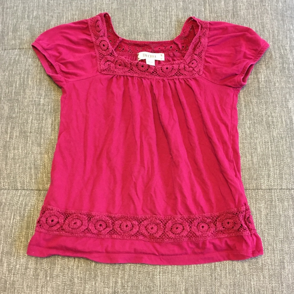 Dark Red Girl’s Top